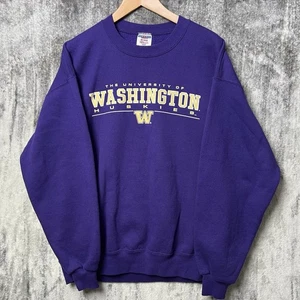 Vintage Washington Huskies Sweatshirt Mens XL Purple NCAA College Jerzees 90s - Picture 1 of 6