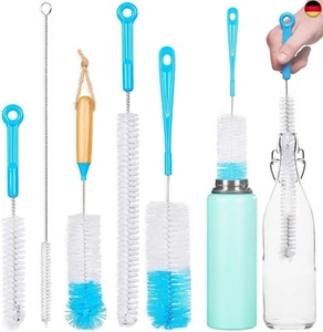5 Stück FlaschenbüRsten Set, BüRste Flaschenreinigung mit Flaschenburste Lang, B - Bild 1 von 8