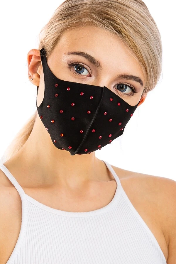 Fashion Cloth Fabric for Face Cover Washable Reusable Dust Pollution - Black