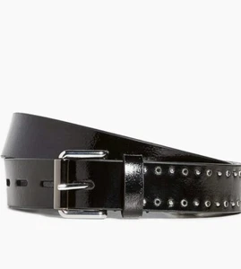 Rebecca Minkoff Belt Real Patent Leather with Studs, One Size (M) - Picture 1 of 6