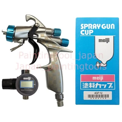 Meiji FINER FORCE T Checkered Limited 1.4mm Spray gun Digital gauge For Metallic - Image 1 of 4