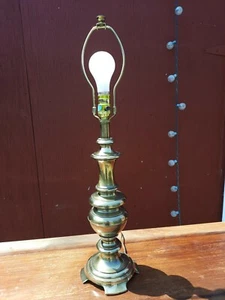 Vintage Stiffel Company Mid-Century unique Hollywood Regency Style Brass Lamp - Picture 1 of 5