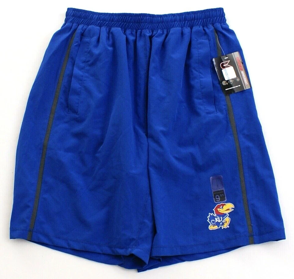 Pantalones Cortos Atléticos Jayhawk Azul Coliseo Universidad de Kansas Para Hombre Nuevos con Etiquetas Foto 1 de 2