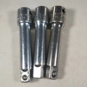 Craftsman 3/8'' Drive Chrome 3'' Socket Extension Bar EE H 44264 USA Lot Of 3 - Picture 1 of 5