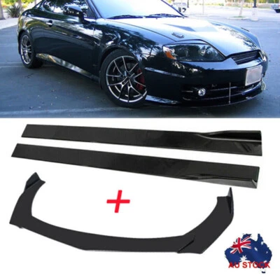 For Hyundai Tiburon 2001-2009 Front Bumper Chin Lip Splitter Spoiler+Side Skirts - image 1 of 4