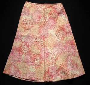 160839 Falda Mujer 2 SIGRID OLSEN Floral Viscosa Lino Sesgo A Línea Nueva Sin Etiquetas - Imagen 1 de 3