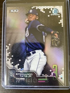 2019 Bowman Chrome Fernando Tatis Jr. Top 100 #3 San Diego Padres 🟡⚫️⚾️ - Picture 1 of 4