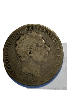 1820 LX GREAT BRITAIN SILVER CROWN GEORGE III NGC GREAT NATURAL SURFACES - Picture 1 of 6