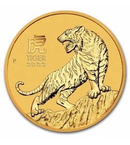 2022 Australia 1/4 oz Gold Lunar Tiger Gold Proof Coin (Series III) - Picture 1 of 3