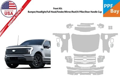 Película de protección de pintura precortada PPF para Ford F-150 Lightning Lart/XLT/Plat 2022-25 Foto 1 de 4