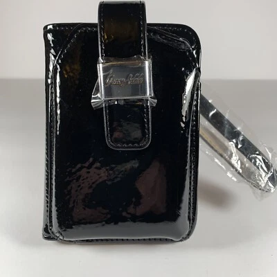 Cartera de muñeca con clip para mujer, tarjeta de crédito y soporte de identificación en negro Foto 1 de 4