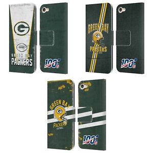 NFL GREEN BAY PACKERS LOGO ART LEATHER BOOK WALLET CASE FOR APPLE iPOD TOUCH MP3
