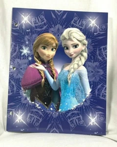 NEW DISNEY FROZEN PRINCESS ELSA & ANNA 1 PORTFOLIO FOLDER LET IT SNOW - Picture 1 of 3