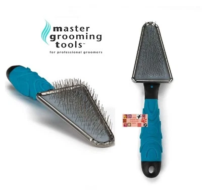 MASTER GROOMING TOOLS MGT TRIANGLE Style Small SLICKER BRUSH Ergonomic Handle Pet Dog Cat Dematting