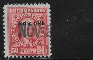 US Scott R444, Revenue Documentary 25 Cent, Used, NG, NH, F/VF Series 1946 - Picture 1 of 1