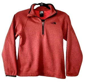 The North Face Sweatshirt Pullover Red Sz M 10-12 Kids core Poly Lightweight - Picture 1 of 11
