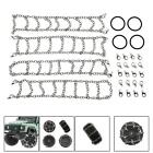 Metal Snow Tire Chains Accessories Strong Grip for MN82 LC79 1/12 Pickup Crawler