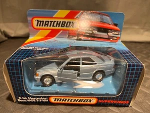 VINTAGE MATCHBOX 1987 K-115 MERCEDES-BENZ 190E 2-3-16V SILVER - Picture 1 of 4