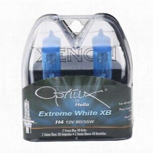 HELLA Optilux Extreme White XB H4 9003 Xenon Halogen Light Bulbs 60/55W 2nd gen