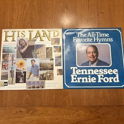 All Time Favorite Hymns Of Tennessee Ernie Ford Vinyl LP plus His Land albums Foto 1 de 4