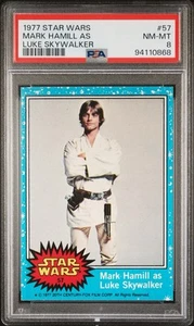 1977 Topps Star Wars # 57 Mark Hamill as Luke Skywalker PSA 8 - Picture 1 of 2