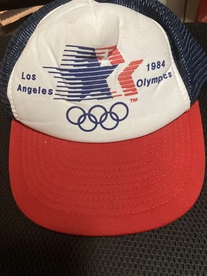 De colección 1984 Los Angeles LA Olympics Snap Back Malla Azul Espuma Trucker Sombrero Gorra! Foto 1 de 3