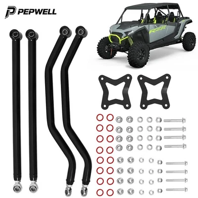 Super ATV High Clearance Rear Radius Arms Rods for Polaris RZR XP 4 1000 Black Foto 1 de 4