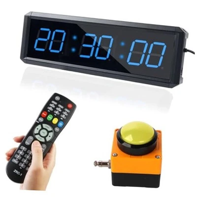 Fitness Timer with Stopwatch Button, Suitable for 1.5 Inch Six-bit All-blue - Image 1 of 4