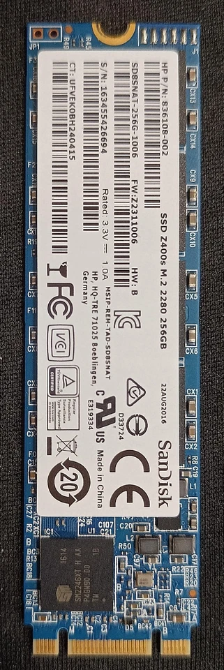 Sandisk 256Gb SSD Z400s SATA M.2 2280 836108-002 - Image 1 of 1