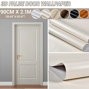 Door Sticker Peel and Stick Self-Adhesive Inner Room Door Wallpaper Wall Decal - Picture 1 of 14