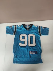 Julius Peppers #90 Carolina Panthers Reebok Youth Small 8 Blue Football Jersey - Picture 1 of 8