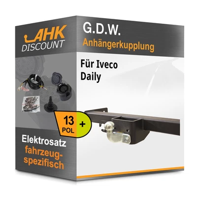 Für Iveco Daily 07.14- G.D.W. Anhängerkupplung starr + 13polig E-Satz AHK - Bild 1 von 3