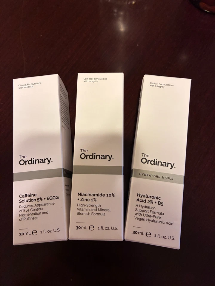 The Ordinary Set Caffeine Solution 5%+EGCG Ácido Hialurônico 2%+B5 Niacinamida 10% - Imagem 1 de 1