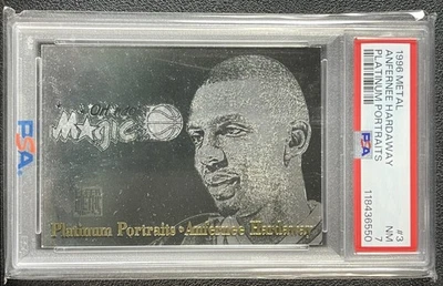 Anfernee Penny Hardaway PSA 7 1996 SKYBOX METAL #3 PLATINUM RETRAITS MAGIC 6550 Foto 1 de 2