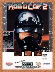 1992 Robocop 2 NES Original Advertisement / Retro Promo v1