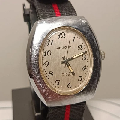 Relógio de pulso masculino automático vintage Westclox funcionando  - Imagem 1 de 4
