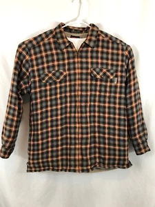 Wolverine Mens Size XL Orange Blue Plaid Fleece Lined Full Zip Jacket - Picture 1 of 4