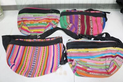 4 Riñoneras Guatemaltecas Hechas a Mano Años 90 Hipster Boho Unisex Bolso Colorido Latino Foto 1 de 2