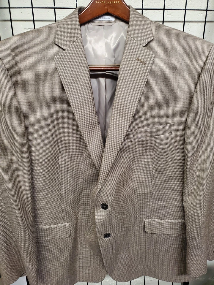 Chaqueta Blazer Abrigo Deportivo 44R Calvin Klein Lana Seda Cabeza de Uñas Ajuste Clásico NUEVO Foto 1 de 4