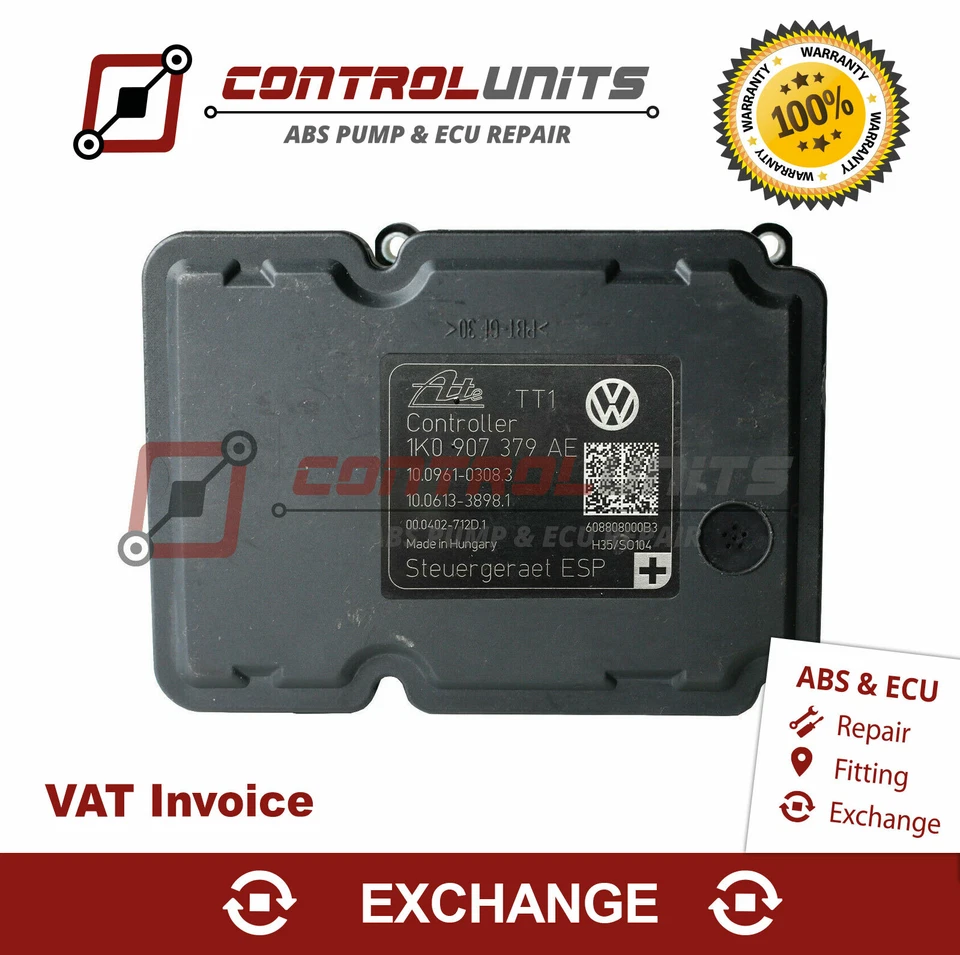 1K0907379AE / 10.0613-3898.1 ABS Control Unit - EXCHANGE SERVICE with WARRANTY - Image 1 of 4
