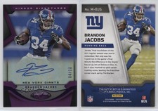 2016 Certified Mirror Signatures Purple /10 Brandon Jacobs #M-BJS Auto