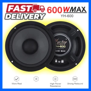 600W Car Speakers 6" Tiltable Full-Range Stereo Audio Pair Surround Sound 93dB - Picture 1 of 8