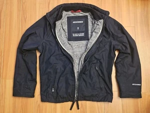 Abercrombie & Fitch All-Season Weather Warrior Sweater Lined Jacket Navy Medium - Picture 1 of 14