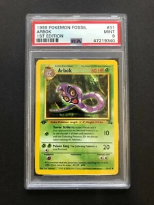 1999 Fossil Arbok PSA 9 Mint 1st Edition #31/62 Pokemon First Rare Card No #31 - Picture 1 of 2