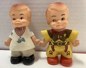 Vintage Uneeda UDCO Peewee Sailor & Cowboy Pee Wee Toy Dolls With Clothing - Picture 1 of 6