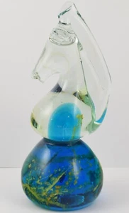 Very Pretty Mdina Malta Art Glass Seahorse Sculpture ~ Beautiful Colours - Picture 1 of 3