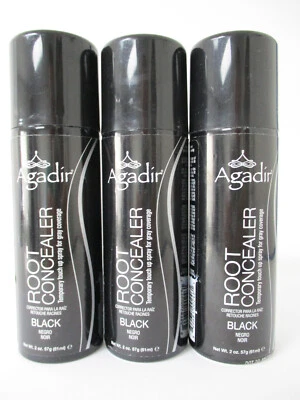 Corrector de raíces AGADIR spray de retoque temporal 2 oz (paquete de 3) NEGRO Foto 1 de 2