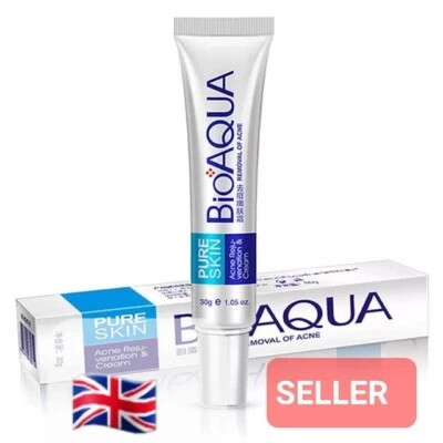 BiOAQUA Acne Cream Pure Skin Care Removal Acne Cream Moisturiser - 30g UK Seller - Image 1 of 3