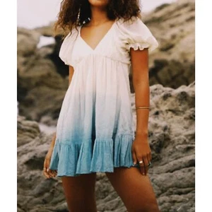 JEN'S PIRATE BOOTY Kalina Tie Dye Babydoll Mini Dress M/L - Picture 1 of 5
