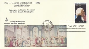 1952 20c George Washington - 1st GW Masonic National Memorial Cachet - Bild 1 von 1